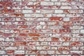 Brick wall, old texture of red stone blocks. Background. Royalty Free Stock Photo