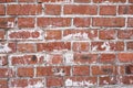 Brick wall, old texture of red stone blocks. Background. Royalty Free Stock Photo