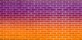 Brick wall, Orange purple bricks wall texture background for graphic design Royalty Free Stock Photo