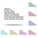 Brick wall outline icon. Elements of Construction in multi color style icons. Simple icon for websites, web design, mobile app, Royalty Free Stock Photo