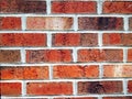 Brick wall outside with different colors on the bricks Royalty Free Stock Photo