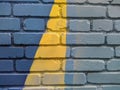 brick wall painted in different bright colors Royalty Free Stock Photo