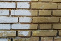 A brick wall painted in two colors Royalty Free Stock Photo