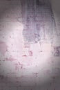 The brick wall is painted violet and lilac in abstraction. Background with divorce, texture. Royalty Free Stock Photo