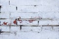 Brick wall painted white, background or texture Royalty Free Stock Photo