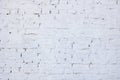 Brick wall painted white, background or texture Royalty Free Stock Photo