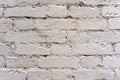 Brick wall painted with white paint as background and texture Royalty Free Stock Photo