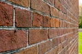 A Brick wall in Parke County Indiana on a Bright sunny summer day