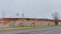 Brick wall of Patarei, abandoned Soviet prison on the coast of Tallinn.