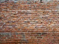 Brick wall paten in street