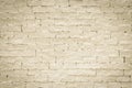 Brick wall pattern texture background painted in light antique yellow cream color Royalty Free Stock Photo