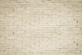 Brick wall pattern texture background painted in light yellow beige color Royalty Free Stock Photo