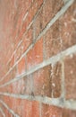 Brick wall in perspective view Royalty Free Stock Photo