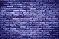 Brick wall of purple or violet masonry. Wall with small Bricks. Modern wallpaper design for web or graphic art projects