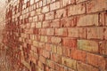 Brick wall receding