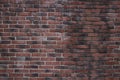 Brick wall.  Red brick.  Masonry texture.  An old wall of dilapidated stone. Royalty Free Stock Photo