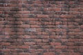 Brick wall.  Red brick.  Masonry texture.  An old wall of dilapidated stone. Royalty Free Stock Photo