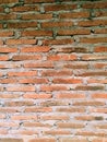 brick wall, red color, not plastered. background. construction Royalty Free Stock Photo