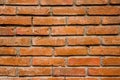 Brick wall red color,Texture background,Old brown,Close up Royalty Free Stock Photo