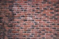 Brick wall.  Red brick.  Masonry texture.  An old wall of dilapidated stone. Royalty Free Stock Photo