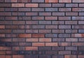 Brick Wall, Red purple grunge brick background, Horizontal backdrop wide Abstract with broken bricks texture, Old Vintage house Royalty Free Stock Photo