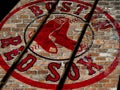 Brick Wall with Red Sox on it.