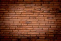 Brick wall of red  wide panorama Background of old vintage brick wall Royalty Free Stock Photo