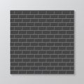 Brick wall seamless pattern. Kitchen backsplash. Old rectangle brickwall. Black ceramic outline grid Royalty Free Stock Photo