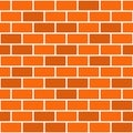 Brick wall seamless pattern, red background Royalty Free Stock Photo