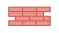 Brick Wall Section Icon Vector, Construction Building Symbol, vector design Generative AI Royalty Free Stock Photo