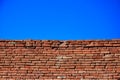 Brick wall and sky Royalty Free Stock Photo