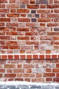 Brick wall and snow Royalty Free Stock Photo