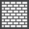 Brick wall solid icon, security and build Royalty Free Stock Photo