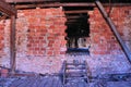 Brick wall with stairs in old building Royalty Free Stock Photo