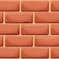 Brick wall, stone bricks, rock surface in cartoon style, seamless background. Ui game asset, pavement or road. Textured Royalty Free Stock Photo