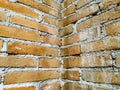 Brick wall stone and floor or ground texture pattern Mexico Royalty Free Stock Photo