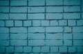 Brick wall surface in navy blue tone. Abstract architectural background and texture for design Royalty Free Stock Photo