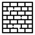 Brick wall tel aviv icon outline vector. Israel country