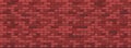 Brick Wall Texture Background. Digital llustration of Red Color Brickwall. Seamless Pattern in Loft Style. Vector Illustration. Royalty Free Stock Photo