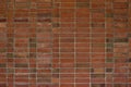 Brick wall texture background with red and brown bricks in a stack bond pattern Royalty Free Stock Photo