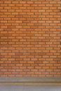 Brick wall texture background and small gravel stone Royalty Free Stock Photo