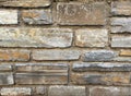 Brick wall texture, closeup of an old exterior surface as a background Royalty Free Stock Photo