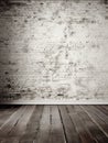 brick wall texture interior and light wooden floor Royalty Free Stock Photo