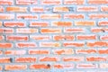 Brick wall texture. Orange brick wall of house for background or texture