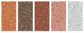 Brick wall texture pattern set, random bricks texture collection Royalty Free Stock Photo