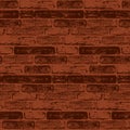 Brick wall texture seamless pattern, brown red background for design illustration Royalty Free Stock Photo