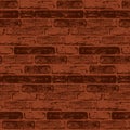 Brick wall texture seamless pattern, brown red background for design vector illustration Royalty Free Stock Photo