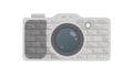Brick Wall Textured Camera Icon Vector Illustration, vector design Generative AI Royalty Free Stock Photo