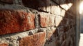 Brick Wall Under Construction â Visible Mortar Lines and Realistic Lighting Royalty Free Stock Photo