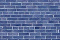Brick wall with unusual blue bricks made of whole blue bricks Royalty Free Stock Photo